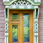The window frames of Kostroma city