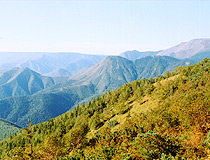 Hilly terrain in Kamchatka